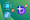 32 bit chip illustration and fedora logo on left, red cross mark in the center, bazzite logo on the right, with an excalamation mark on its top right