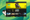 a screenshot of geforce infinity in the middle, a cute penguin looking out from the side on the left, the background is a wavy mixed green
