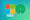 microsoft logo on left, with 6502 basic written below, a semi-circlish green logo that is meant to depict open source is placed on the right