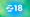 zorin logo in center, with 18 written beside it, there is a blue hue behind both of those elements, and the whole image has a green background