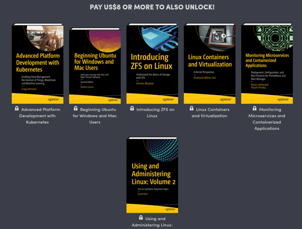 Linux books by Apress Humble Bundle deal