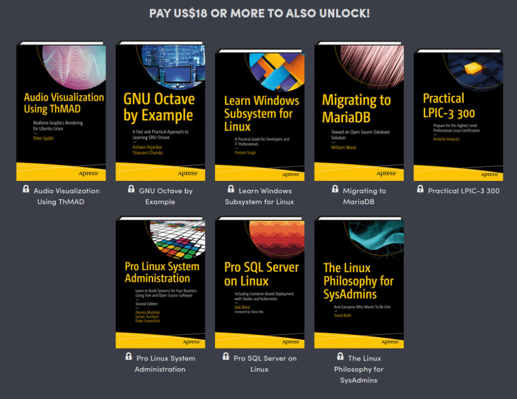 Linux books by Apress Humble Bundle deal