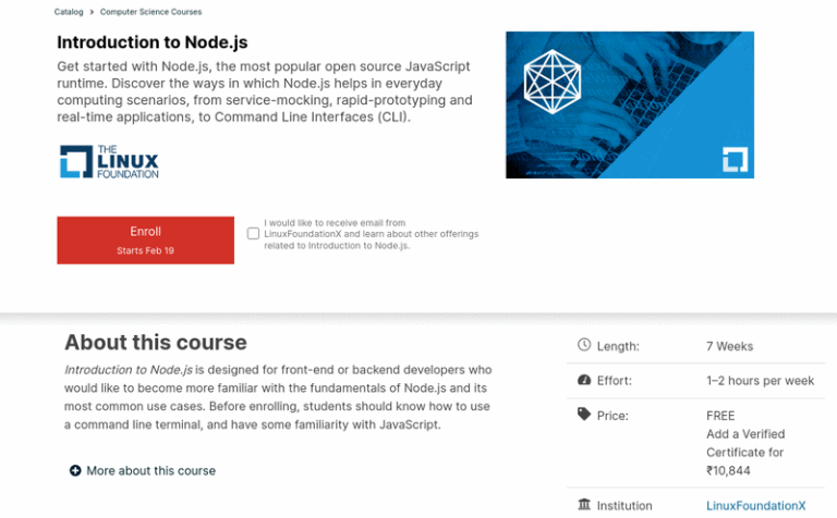 A Free Node.js Course by OpenJS & The Linux Foundation is Now Available