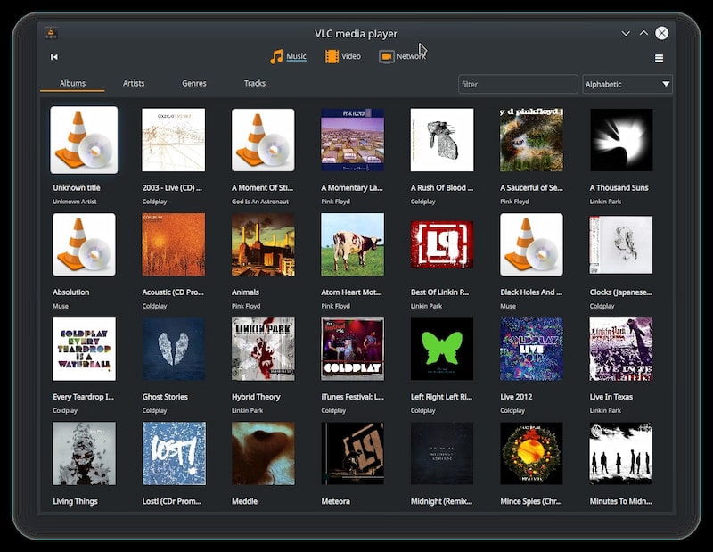 VLC 4 Media library