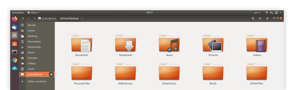 Ubuntu and pcloud
