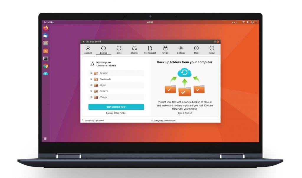 pcloud Ubuntu backup