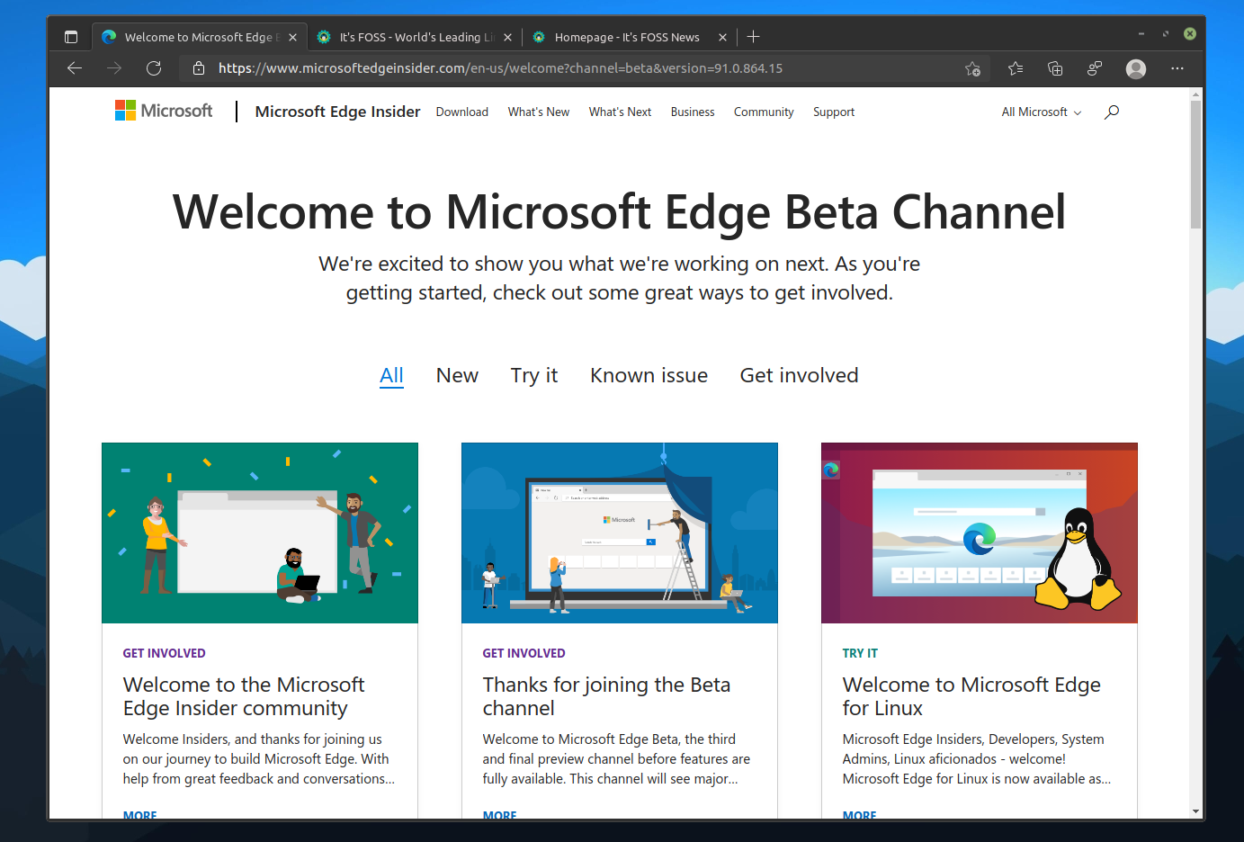 microsoft edge beta linux