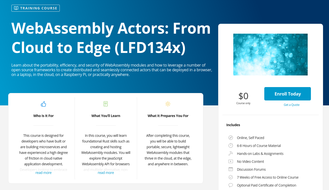 Linux Foundation Offers Free Webassembly Training Courses For Developers Linux Foundation Offers Free Webassembly Training Courses For Developers