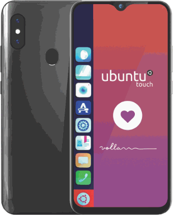 Smartphone running Ubuntu Touch