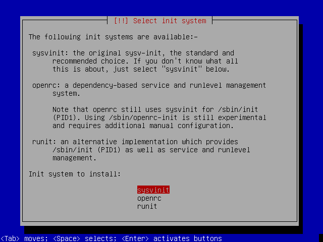 Devuan 4.0 Installation - Choosing an init system