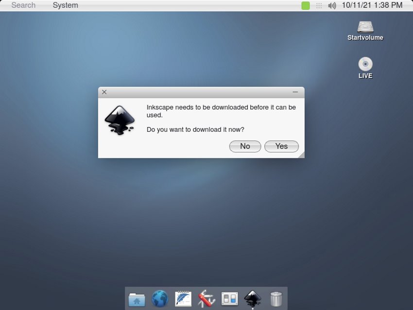 Installing Inkscape on helloSystem