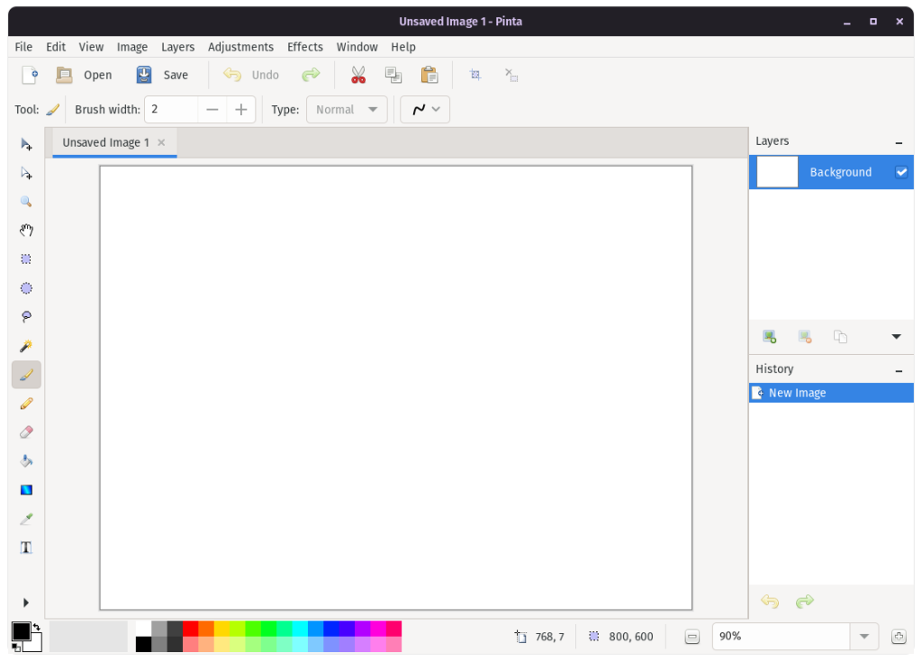 Screenshot of Pinta 2.0