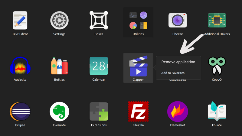 Remove application from GNOME should be made easier