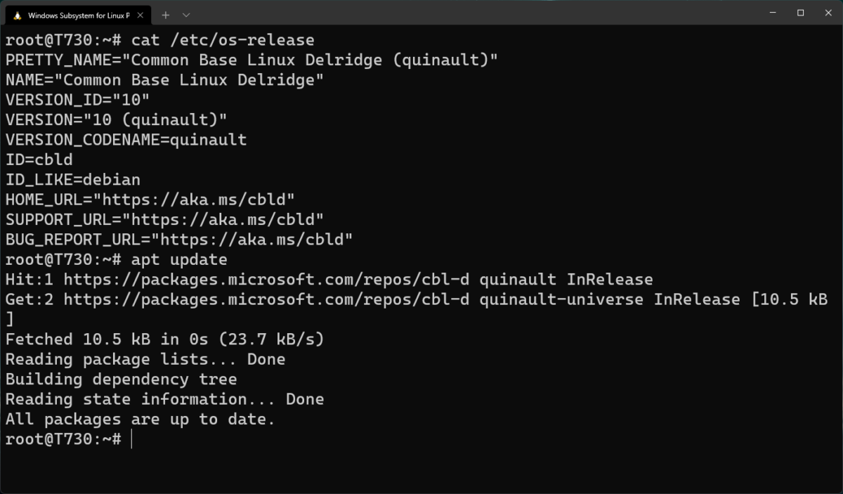 Microsoft has another Linux distribution and it is based on Debian